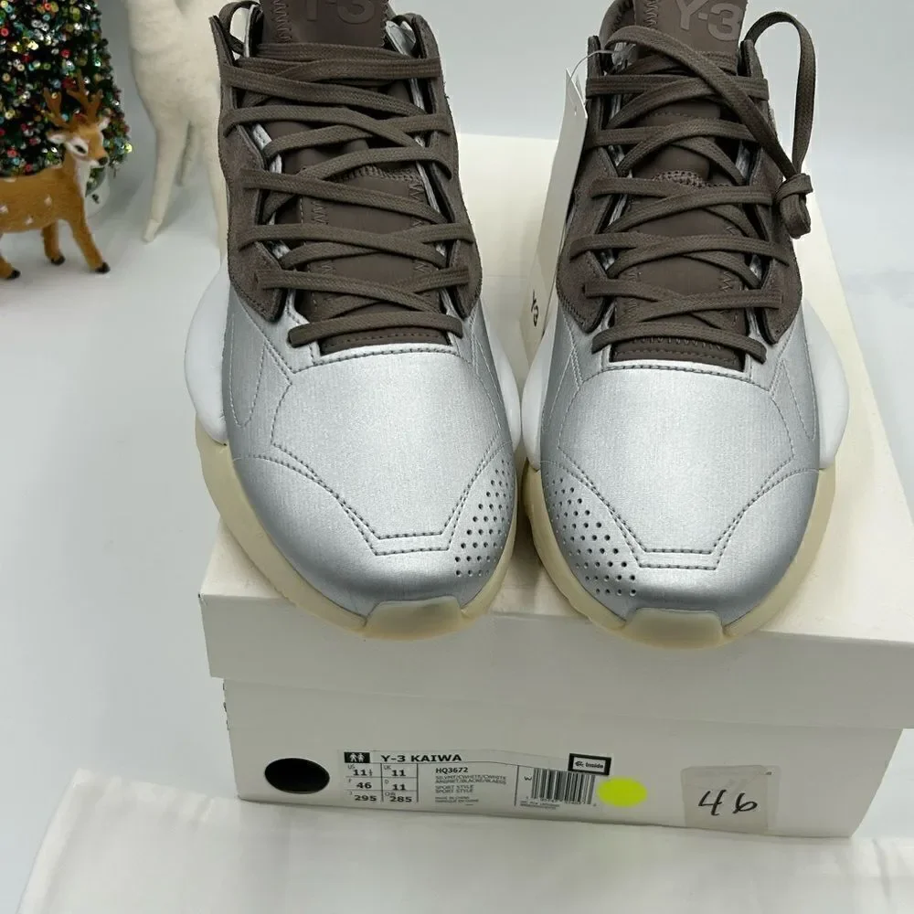 Men’s Adidas Y – 3 kaiwa silver metallic sneaker size 11.5 US